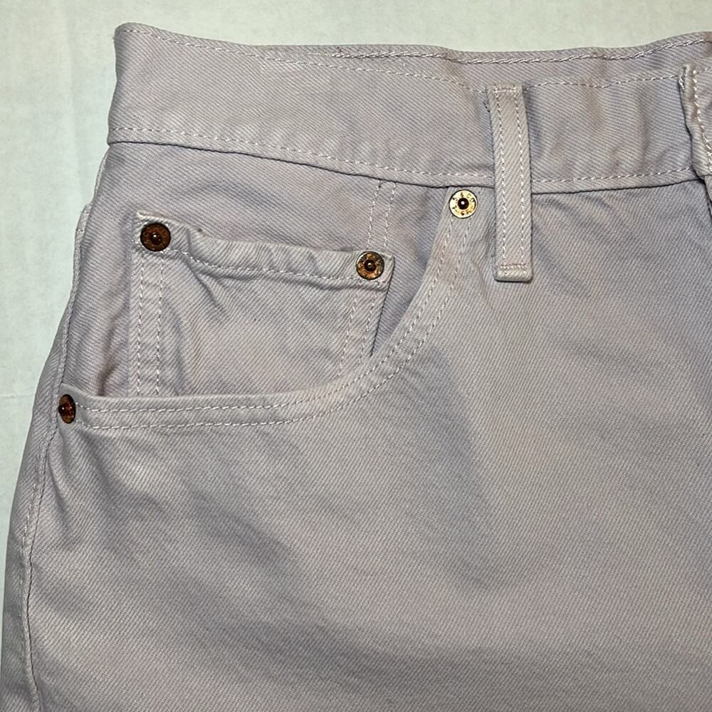 Levi 501 Lilac Cutoff Denim Shorts Womens Size L Button Fly Fray Casual Summer - Picture 4 of 16